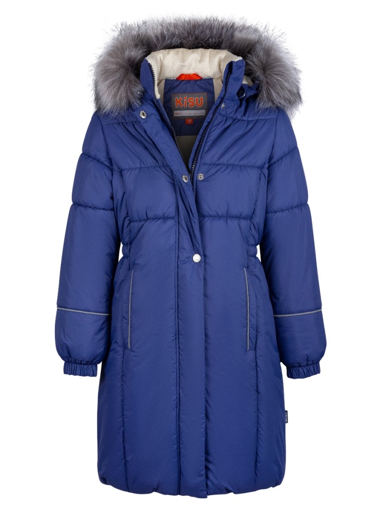 Пальто для девочек W21-20401 (00905 (синий))