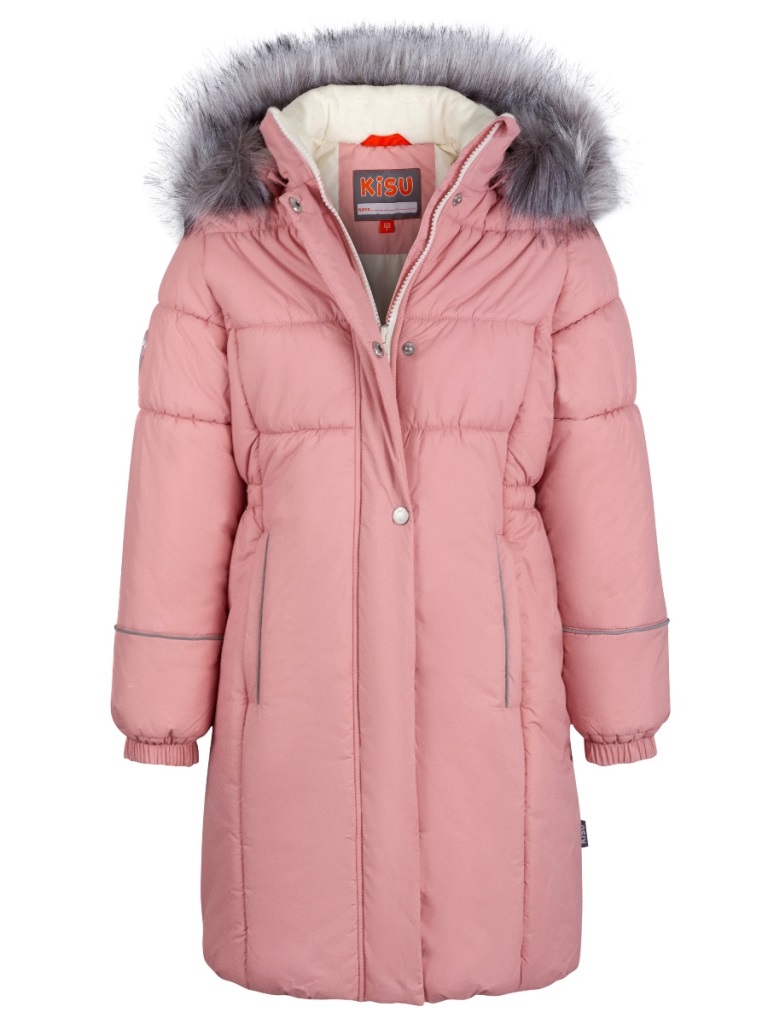 Пальто для девочек W21-20402 (00609 (бледно-розовый))