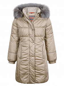 Пальто для девочек W20-20401 (00105 (бежевый))